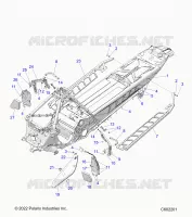 CHASSIS, PROTECTION D'EMBRAYAGE, FOOTRESTS, AND RUNNING BOARDS