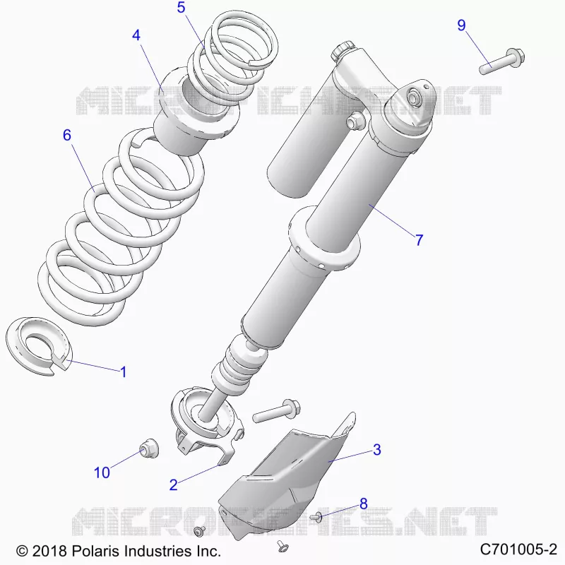 SUSPENSION, REAR SUPPORT AMORTISSEUR 