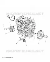ENGINE, ALTERNATEUR, FLYWHEEL AND STARTER MOUNTING