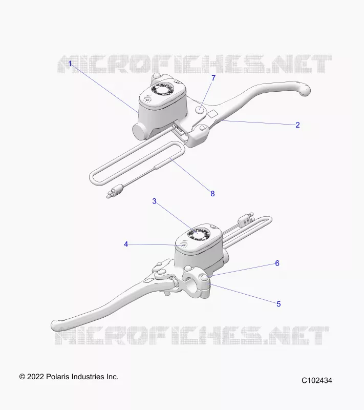 FREIN AVANT BRAKE LEVER AND MASTER CYLINDER