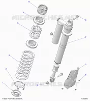 SUSPENSION, REAR SUPPORT AMORTISSEUR 