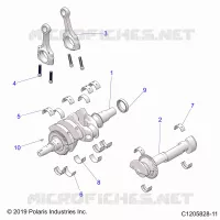 ENGINE, VILEBREQUIN AND BEARINGS