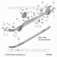SUSPENSION, RAIL BEAM ASM, LH/RH