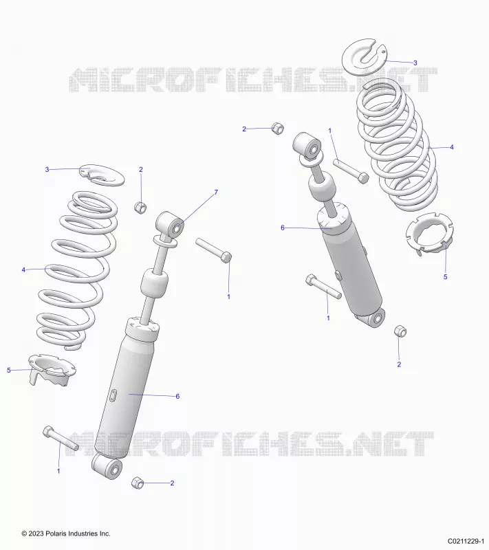 SUSPENSION ARRIERE SHOCK AND MOUNTING