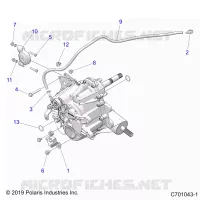 SYSTÃˆME DE TRANSMISSION, MAIN GEARCASE MOUNTING- Z21CHA57A2/E57AK (C701043-1)