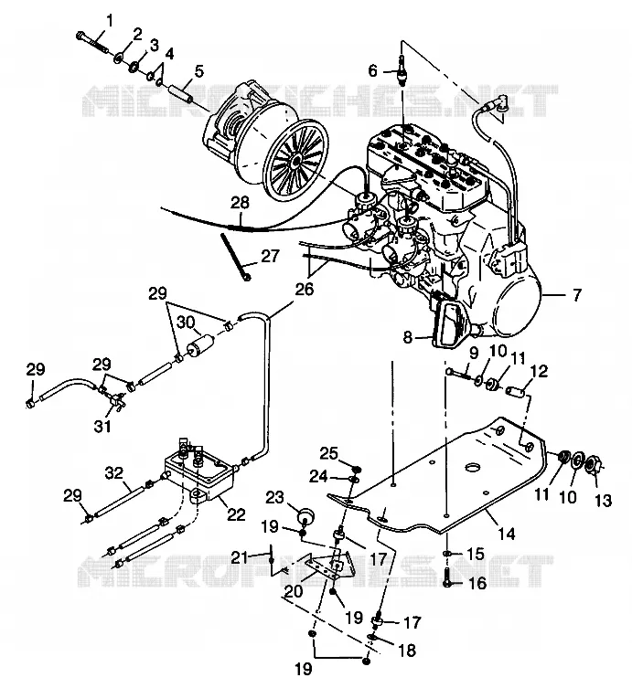 SUPPORT MOTEUR WIDETRAK LX 0982065 and EUROPEAN WIDETRAK LX E982065 (4943884388C007)
