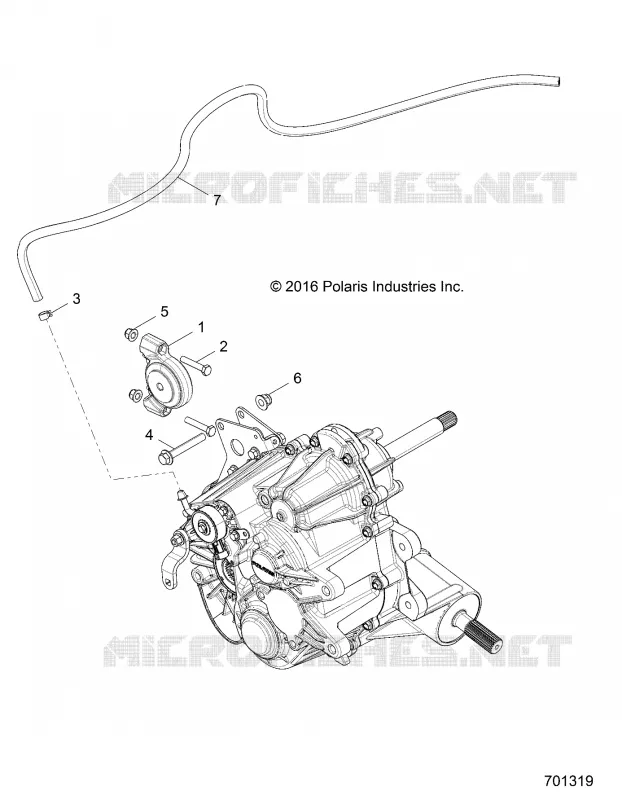 SYSTÈME DE TRANSMISSION, MAIN GEARCASE MOUNTING- Z17VHA57FJ (701319)