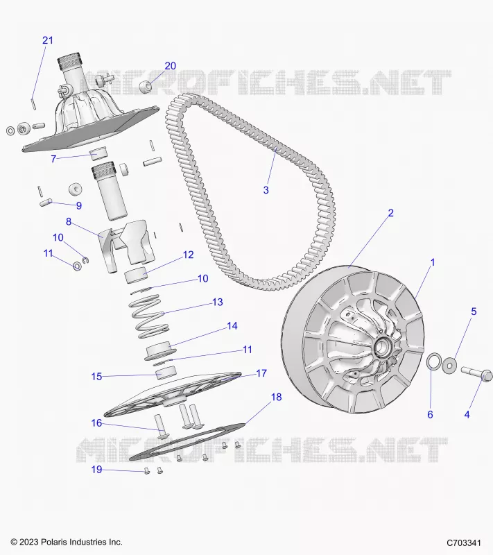 SYSTÃˆME DE TRANSMISSION, SECONDARY CLUTCH