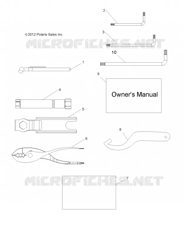 REFERENCES, TOOL KIT AND MANUEL DU PROPRIETAIRE