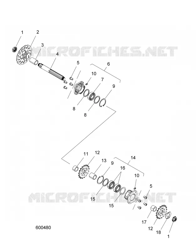 SYSTÈME DE TRANSMISSION, JACKSHAFT AND BRAKE DISC