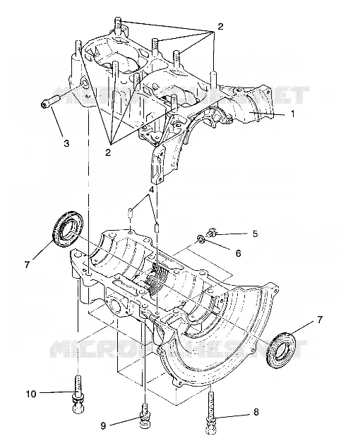 CARTERS MOTEUR ASSEMBLY WIDETRAK GT / X932061 (4924722472028A)