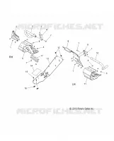 CHASSIS, PROTECTION D'EMBRAYAGE AND FOOTRESTS