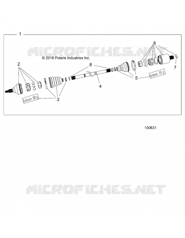 DRIVE TRAIN, REAR MID ARBRE DE TRANSMISSION