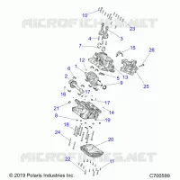 ENGINE, CRANKCASE AND VILEBREQUIN