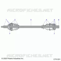 SYSTÃˆME DE TRANSMISSION, FRONT HALF SHAFT