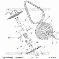 SYSTEME DE TRANSMISSION, SECONDARY CLUTCH