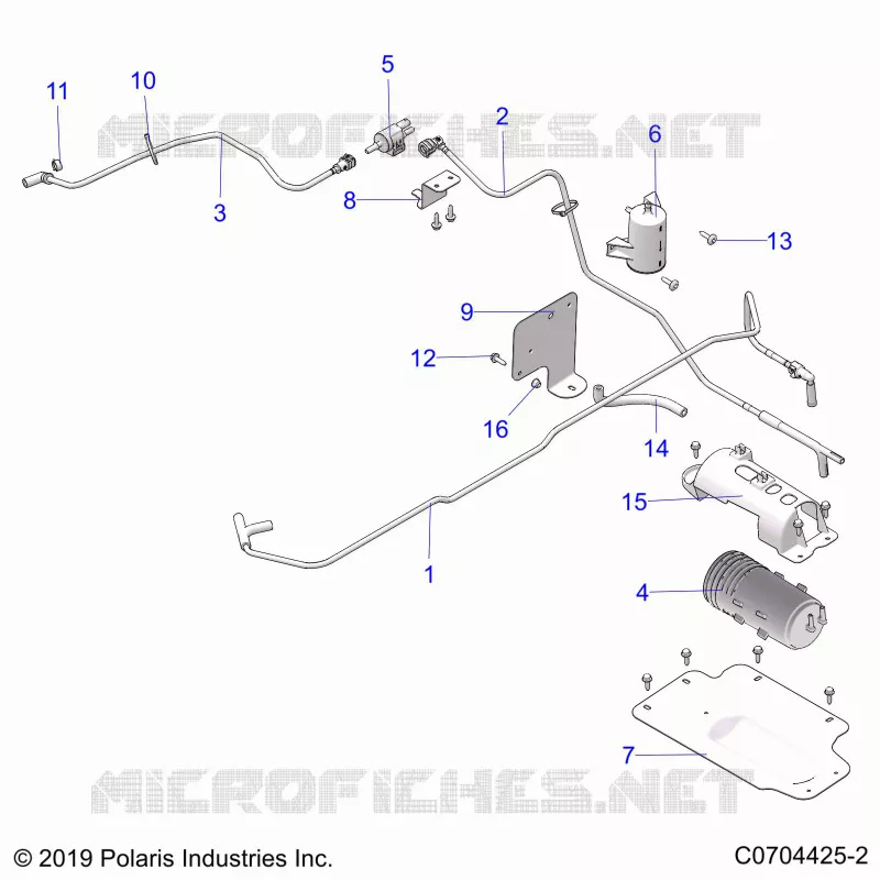 RESERVOIR DE CARBURANT EVAP, CANISTER AND LINES