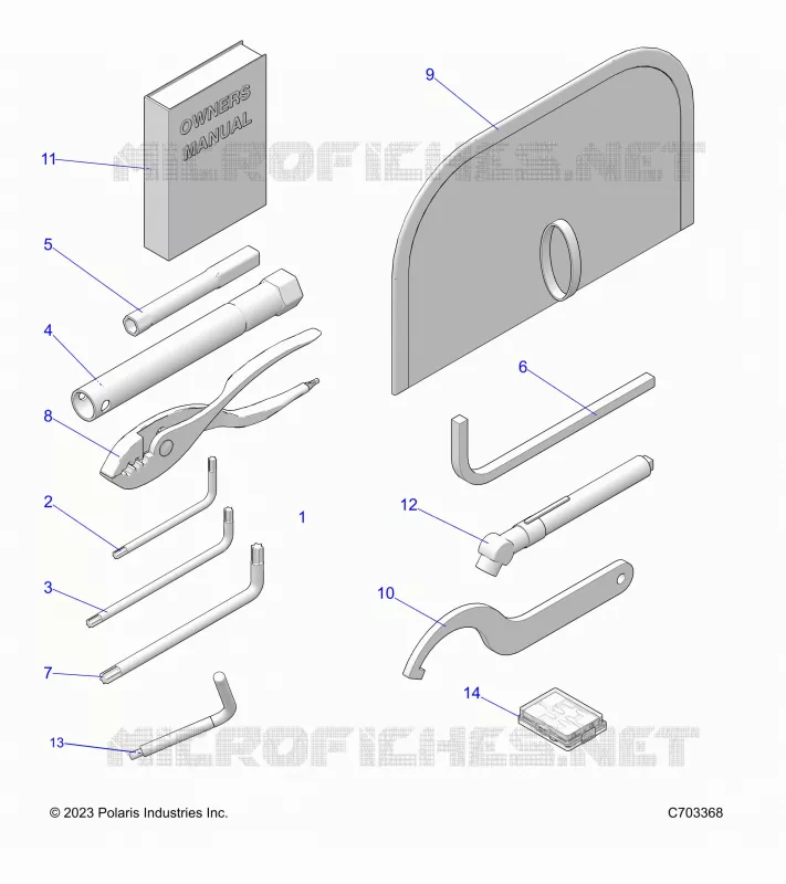 REFERENCE, MANUEL DU PROPRIETAIRE AND TOOL KIT