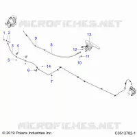 FREIN ARRIERE BRAKE LINE AND PARK BRAKE