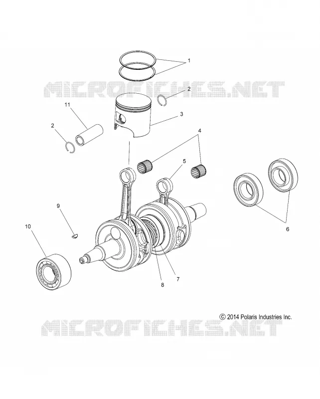 ENGINE, PISTON ET VILEBREQUIN