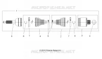 DRIVE TRAIN, TRANSMISSION ARRIERE SHAFT