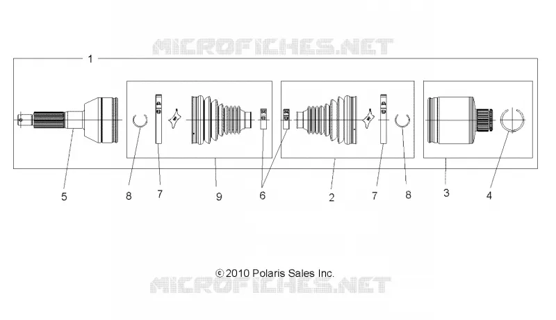 DRIVE TRAIN, TRANSMISSION ARRIERE SHAFT