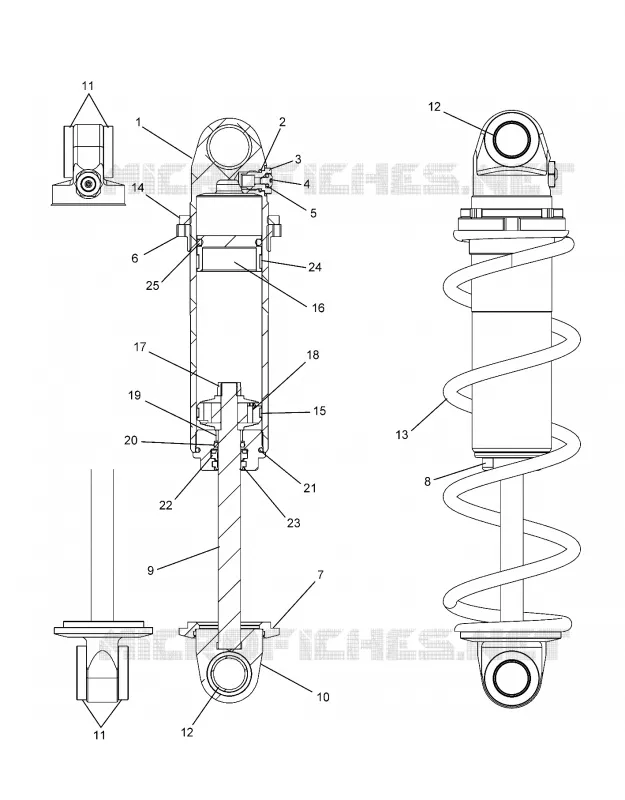 SUSPENSION, AMORTISSEUR AVANT TRACK (BLACK COIL OVER)