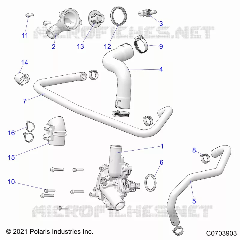 MOTEUR, WATERPUMP AND BYPASS