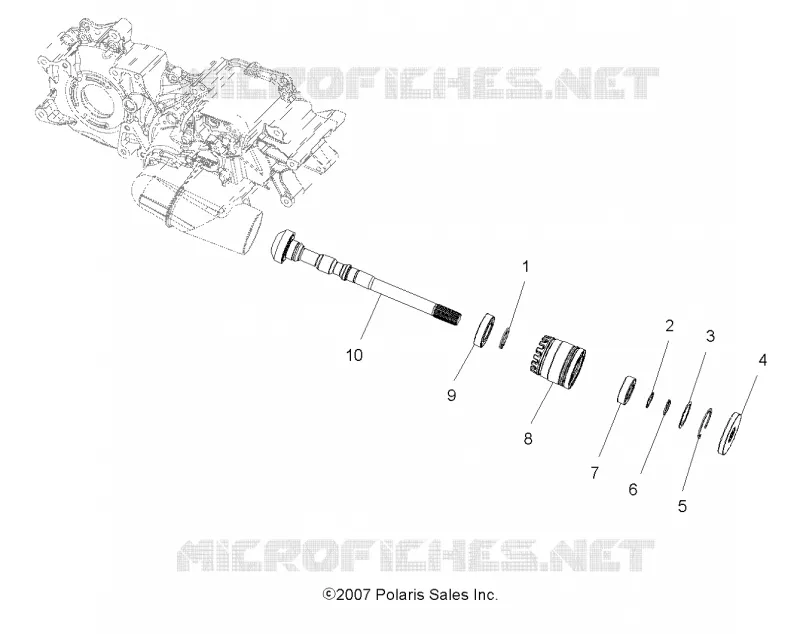 SYSTÈME DE TRANSMISSION, PONT PRINCIPAL OUTPUT SHAFT