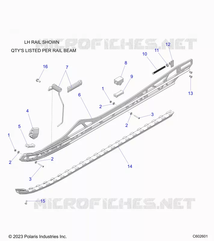 SUSPENSION, RAIL BEAM ASM, LH/RH