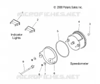 COMPTEUR DE VITESSE and INDICATOR LIGHTS
