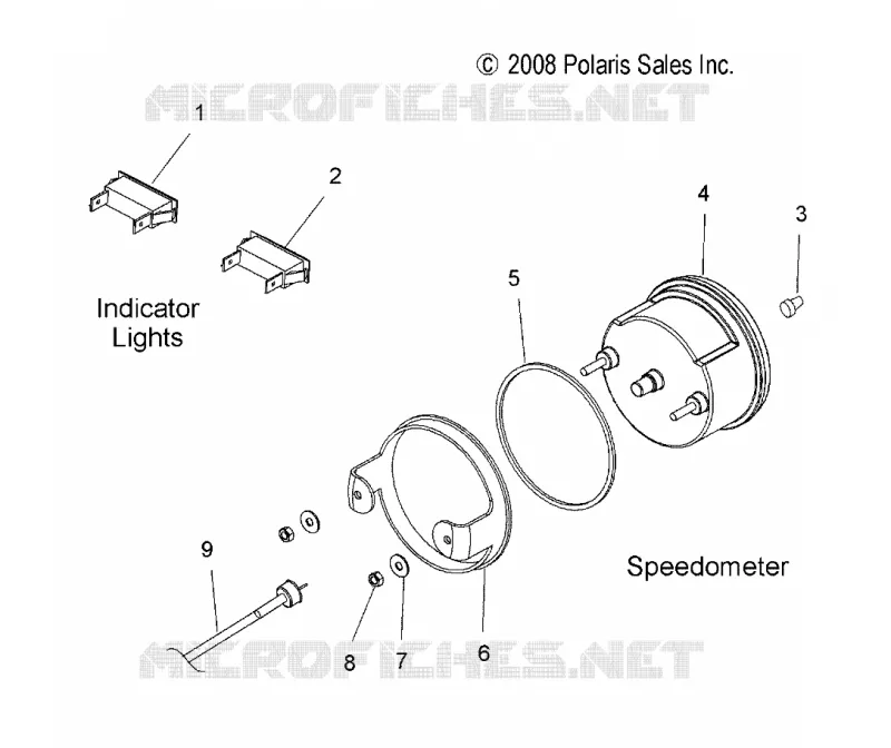 COMPTEUR DE VITESSE and INDICATOR LIGHTS