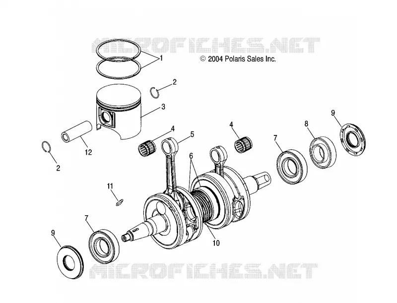 PISTON ET VILEBREQUIN (600)