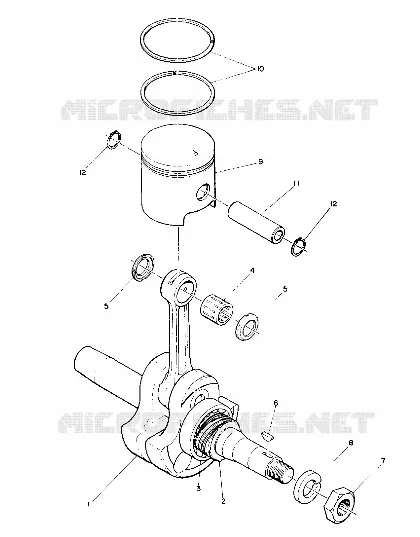 PISTON AND VILEBREQUIN (STAR) (4910951095022A)
