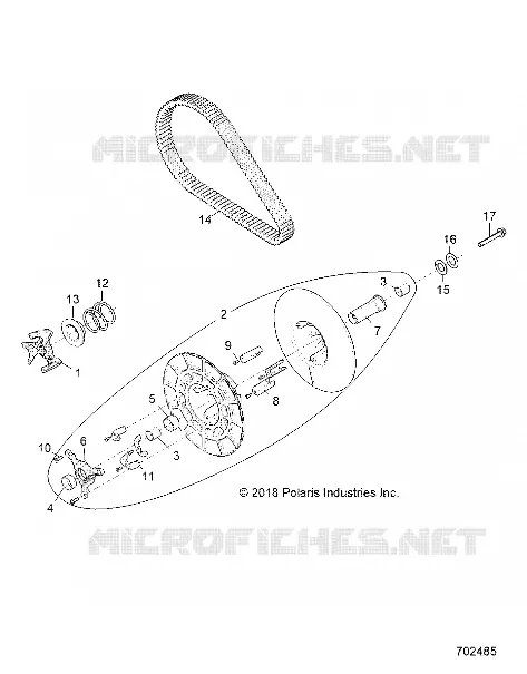 SYSTEME DE TRANSMISSION, SECONDARY CLUTCH