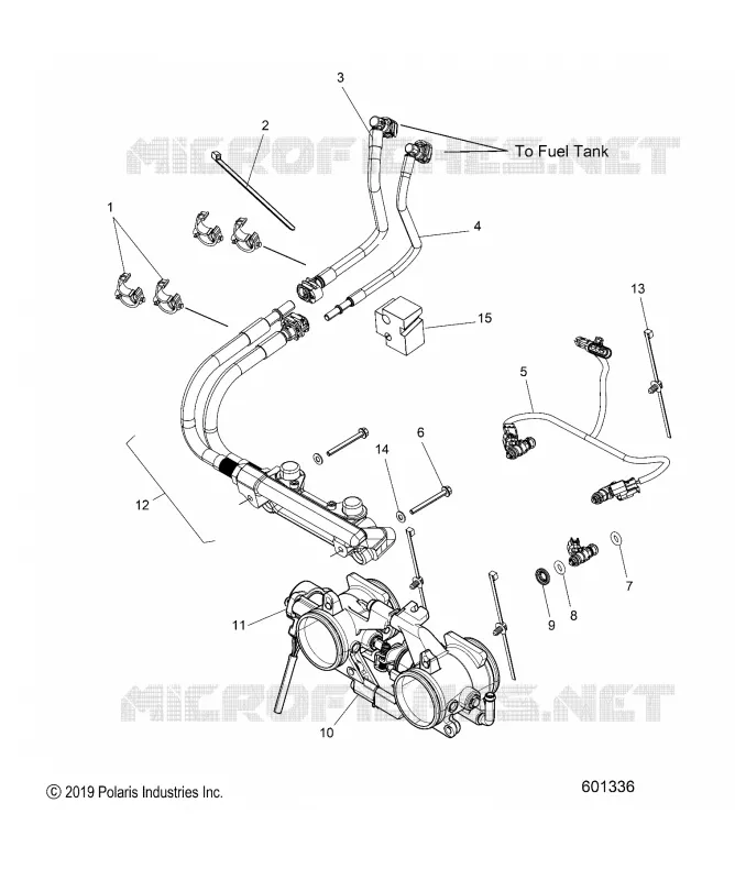 FUEL SYSTEM, RAIL, LINES AND CORPS DE PAPILON