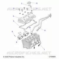 ENGINE, THROTTLE BODY AND COUVERCLE SOUPAPE