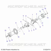 SUSPENSION ARRIERE HUBS, CARRIER AND BRAKE DISC