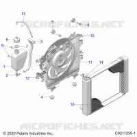 ENGINE, SYSTÃˆME DE REFROIDISSEMENT, RADIATOR, FAN & OVERFLOW BOTTLE