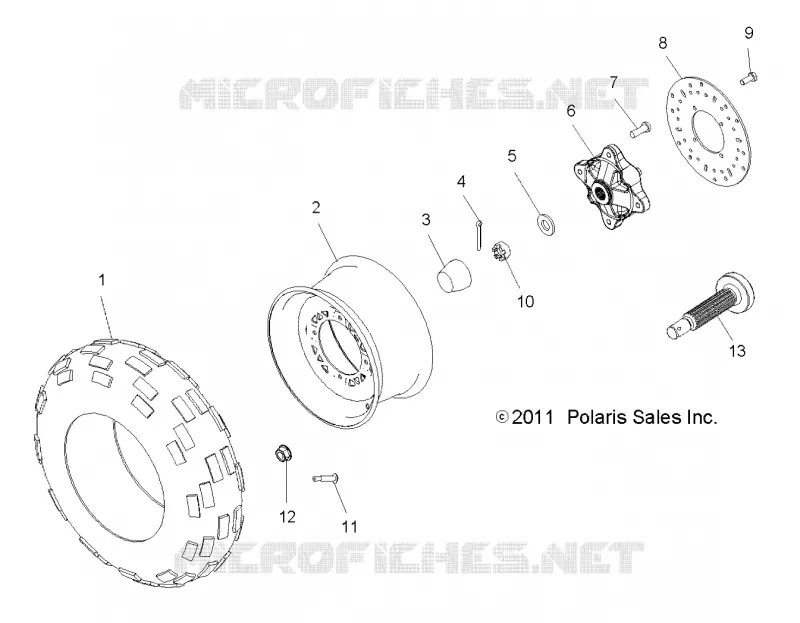 ROUES, FRONT TIRE and FREIN DISC
