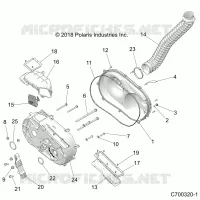 DRIVE TRAIN, COUVERCLE D'EMBRAYAGE AND DUCTING