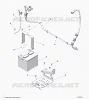 ELECTRICITE, BATTERY WITH CABLES, 12V