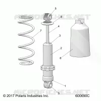 SUSPENSION, AMORTISSEUR AVANT TRACK (SP)