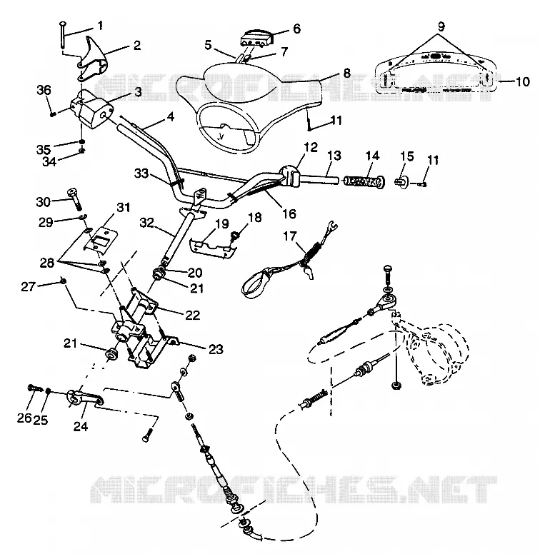 DIRECTION GUIDON SL 900 B974091 and SL 1050 B974090 (4940974097A013)