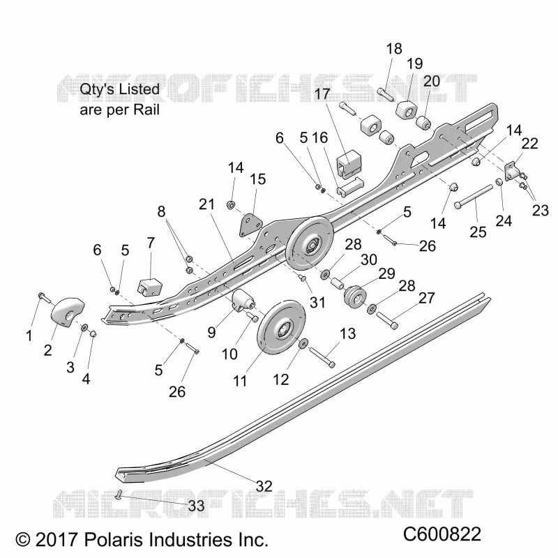 SUSPENSION, RAIL, LH/RH