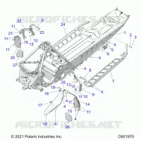 CHASSIS, PROTECTION D'EMBRAYAGE, FOOTRESTS, AND RUNNING BOARDS