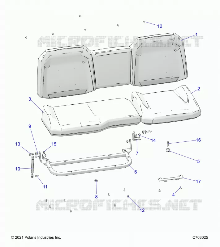 SIEGE ASM. REAR