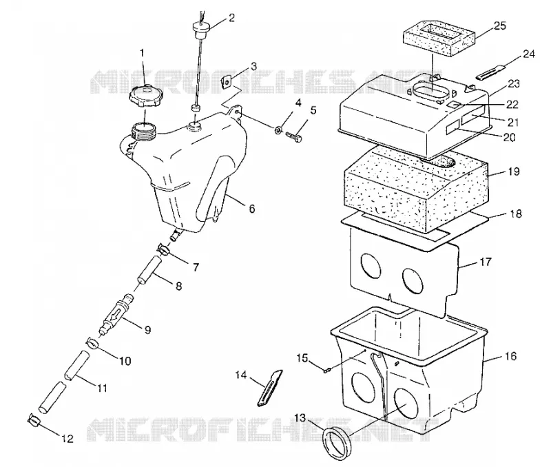 RESERVOIR D'HUILE/BOITE A AIR 700 RMK 0970966, 700 SKS 0970566 AND EUROPEAN 700 SKS E970 (4938573857C005)