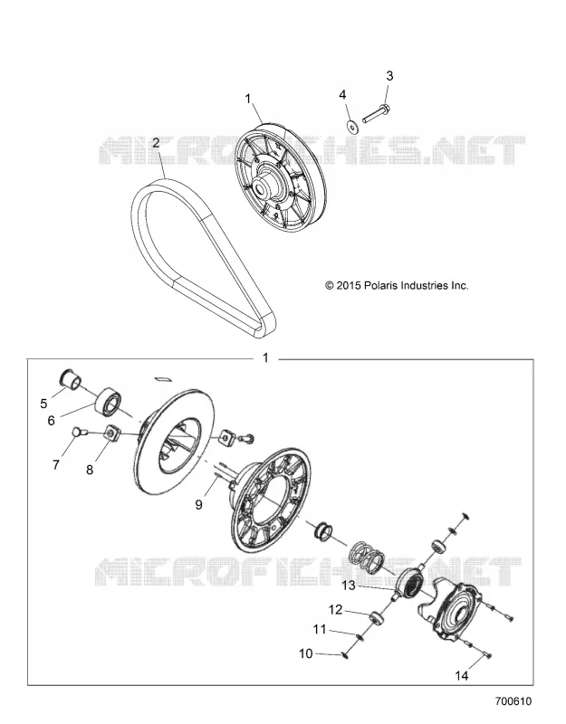 SYSTEME DE TRANSMISSION, SECONDARY CLUTCH