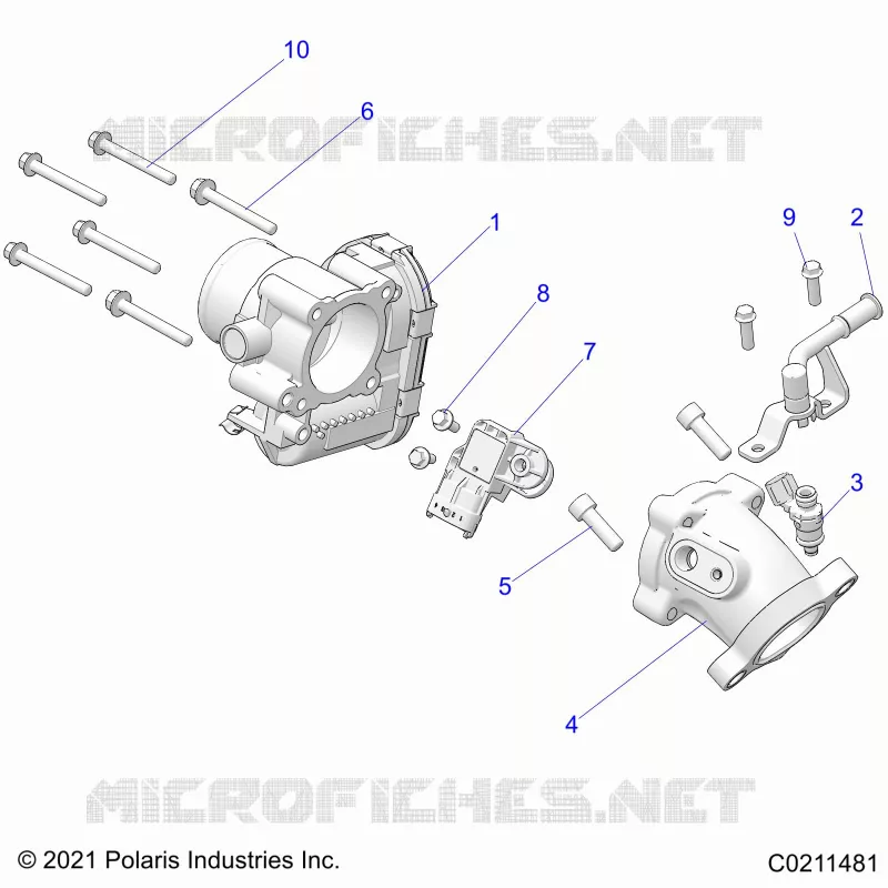 ENGINE, CORPS DE PAPILON AND FUEL RAIL
